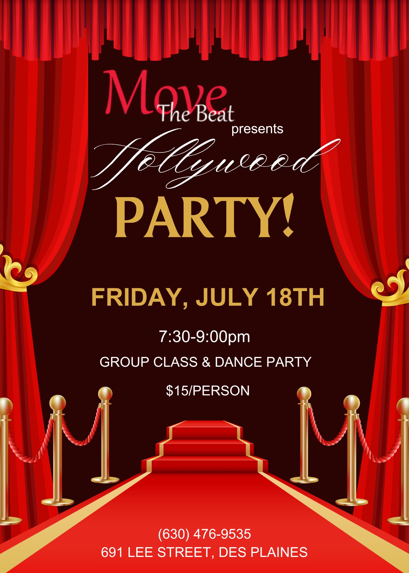 Red and Gold Elegant Grand Opening Invitation